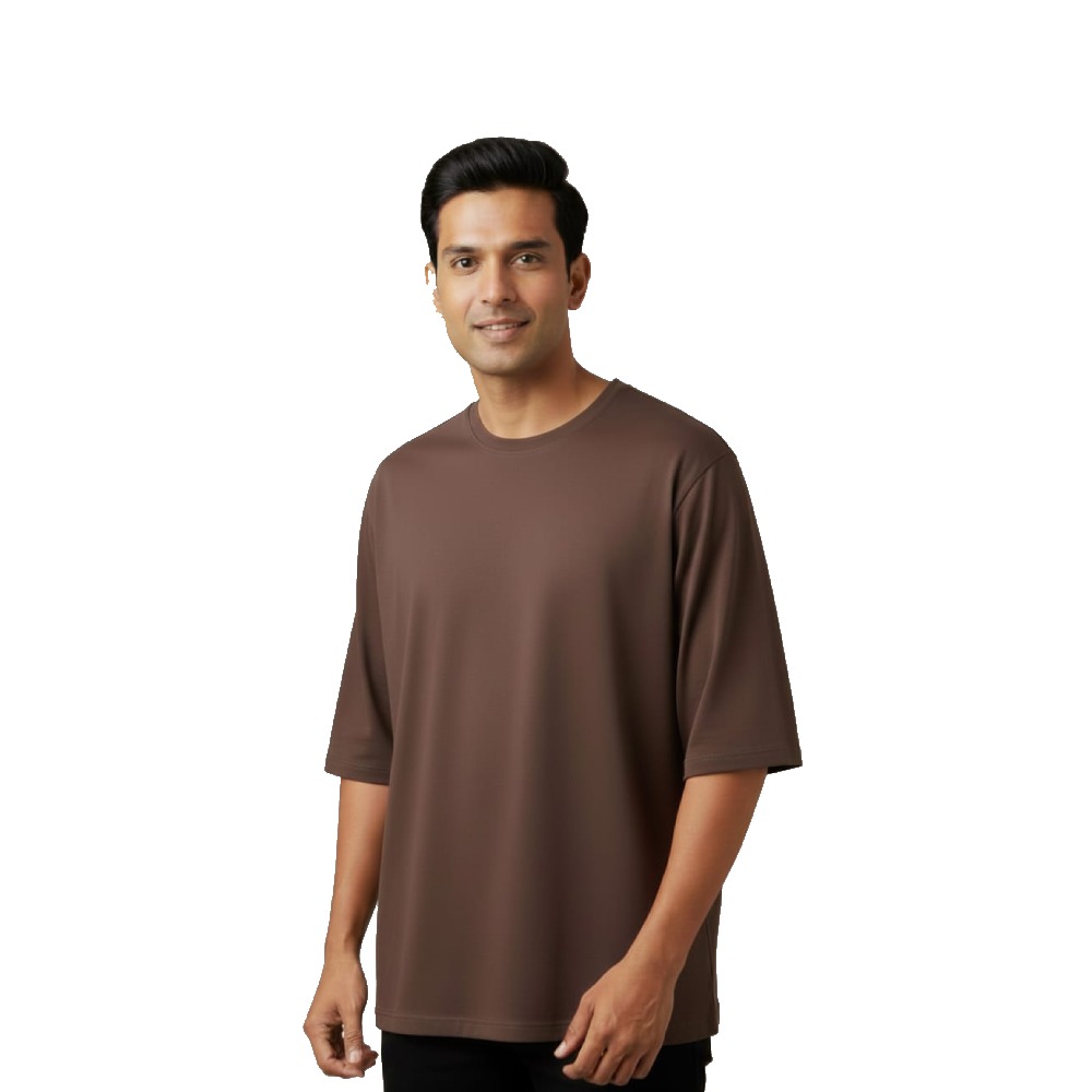 Men's Baggy T-Shirt-Brown