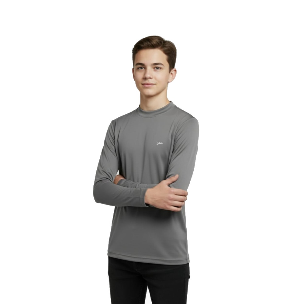 dri fit cooler long sleeve-gray