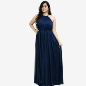 Izoraa women’s elegant party and wedding long maxi dress made with premium net fabric