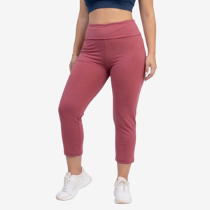 Women's 3 quarter leggings in Rose Clay – lightweight comfort fit